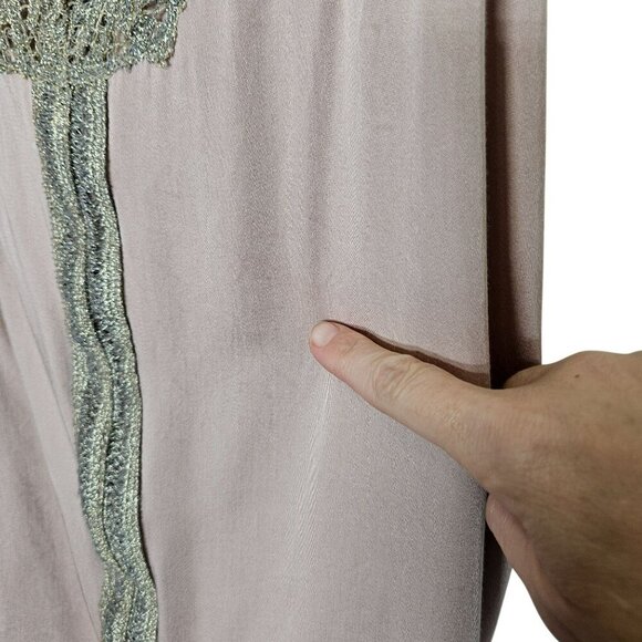 Vintage-Inspired Tiny M Pink & Gold Lace Trimmed Slip Camisole Babydoll Coquette - Picture 5 of 10